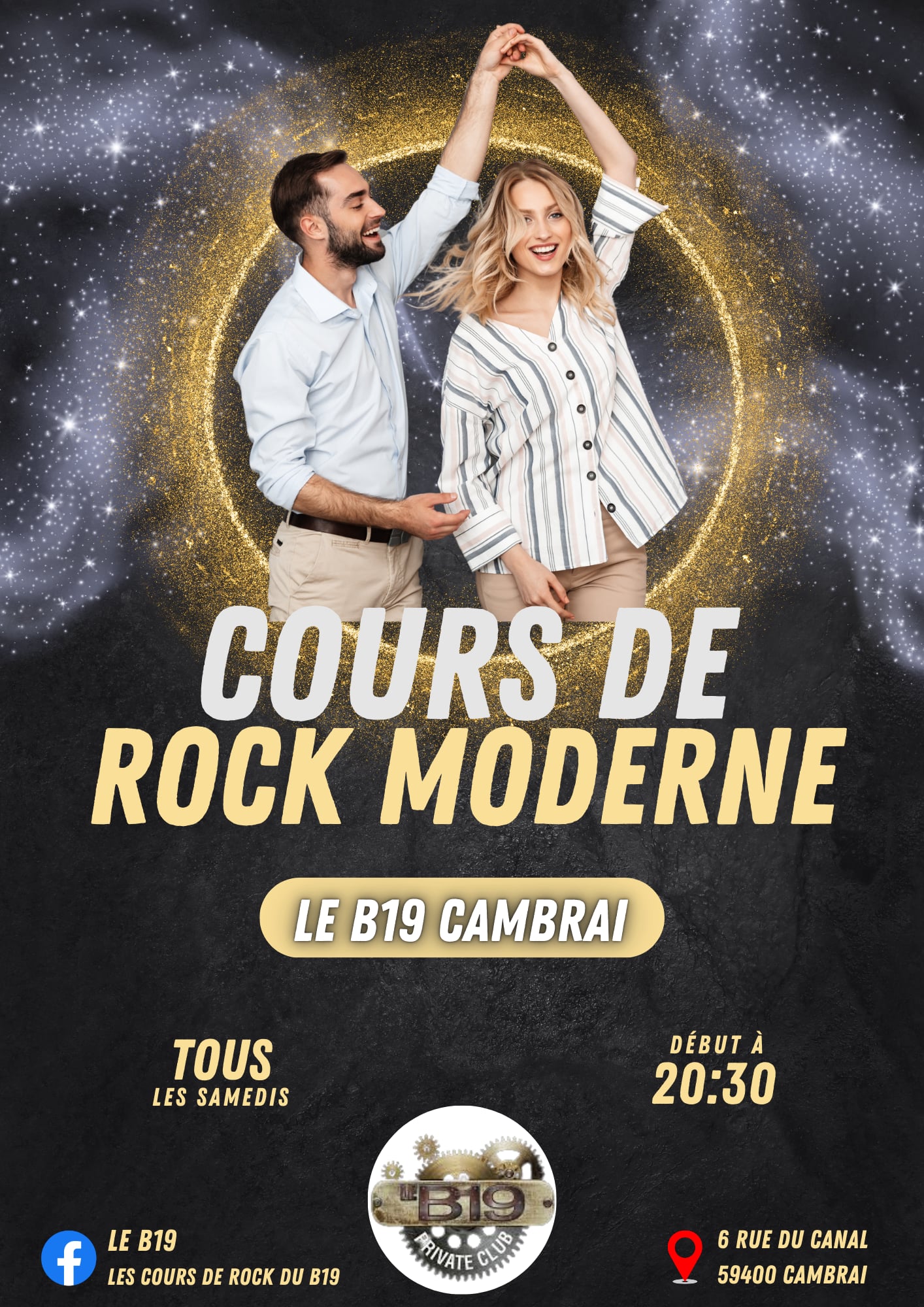 COURS DE ROCK  MODERNE AU  B19   CAMBRAI le sam. 07 déc. 2024 à 20h30